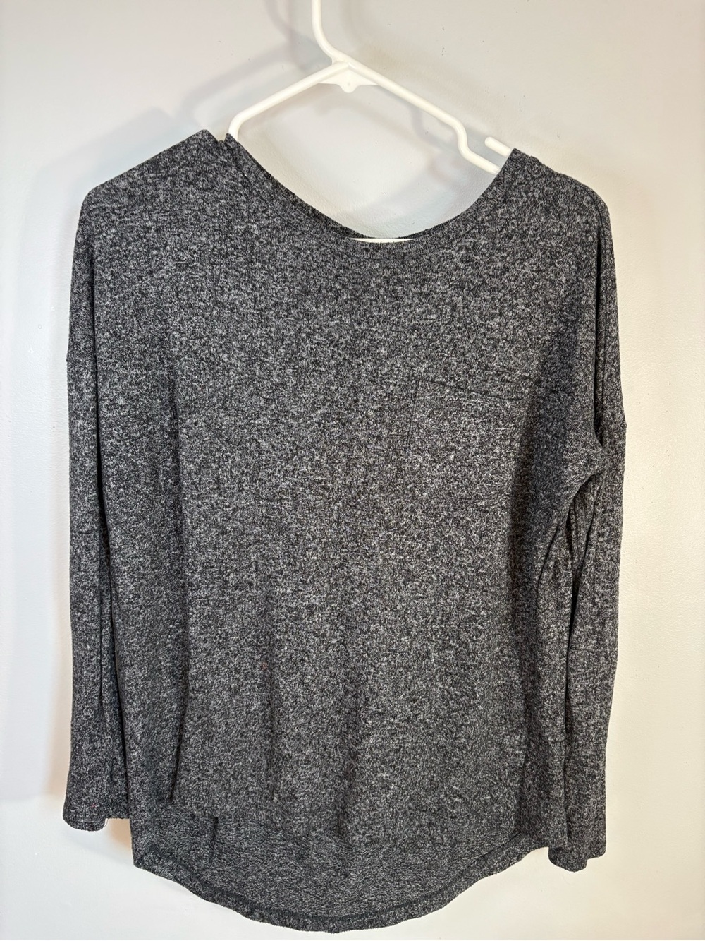 Merona Charcoal Gray Scoop Neck Long Sleeve Sweater